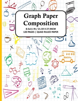 Paperback Graph Paper Composition Notebook: Quad Ruled 4x4 Grid Paper for Math & Science Students, School, College, Teachers - 4 Squares Per Inch, 120 Squared S Book