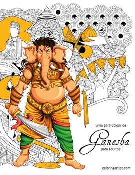 Paperback Livro para Colorir de Ganesha para Adultos [Portuguese] Book