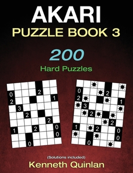 Paperback Akari Puzzle Book 3: 200 Hard Puzzles Book