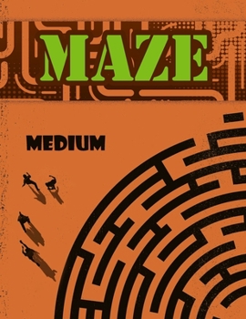 Paperback Maze Book for Kids: Medium Level Maze Activity Book, Preschool to Kindergarten Kids Maze Book, Kids Mazes Book