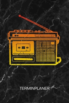 Terminplaner: 80er Liebhaber Kalender Achtziger Disko Terminkalender - Retro Radio Wochenplaner Kassettenspieler Wochenplanung Vintage Taschenkalender Oldschool To-Do Liste Termine
