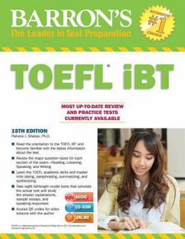 Paperback Barron's TOEFL IBT and MP3 Audio CDs [With CDROM and 2 MP3 CDs] Book