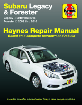 Paperback Subaru Legacy 2010-16 & Forester 2009-16 Book