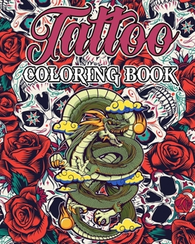 Paperback Tattoo Coloring Book for Adults: Coloring Book for Adults With Modern Tattoo Designs Book