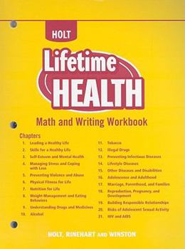Paperback Holt Lifetime Health: Math and Writing Workbook Book