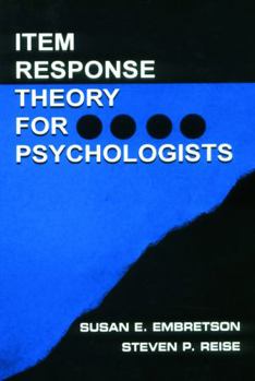 Item Response Theory for Psychologists - Book  of the Multivariate Applications Series