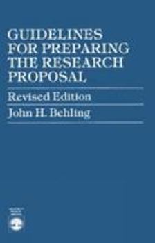 Paperback Guidelines for Preparing the Research Proposal Book