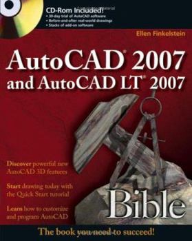Paperback AutoCAD 2007 and AutoCAD LT 2007 Bible [With CDROM] Book