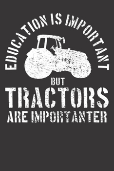 Paperback Notebook: Tractors Dot Grid 6x9 120 Pages Book