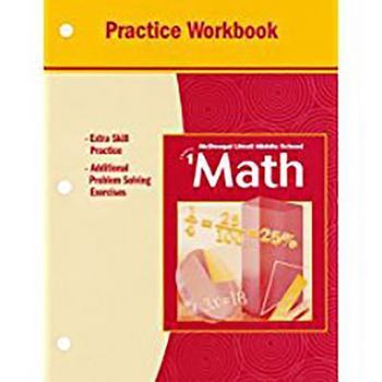 Paperback McDougal Littell Middle School Math, Course 1: Practice Workbook, Student Edition Book