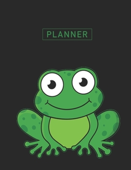 Planner: Green Cartoon Frog 2 Year Weekly Planning Organizer | 2020 - 2021 | January 20 - December 21 | Writing Notebook | Productive Datebook Calendar Schedule | Plan Days, Set Goals & Get Stuff Done