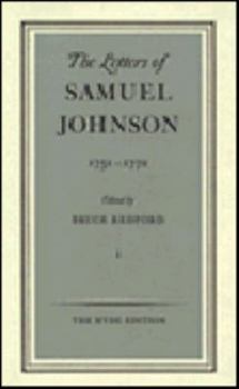 Hardcover The Letters of Samuel Johnson, Volume I: 1731-1772 Book