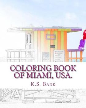 Coloring Book of Miami, USA.