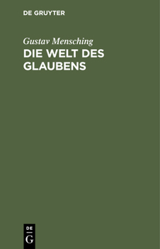 Hardcover Die Welt Des Glaubens: Predigten [German] Book