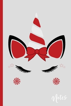 Paperback Notes: Blank Lined Journal Notebook for Writing Notes, Notepad, Christmas Themed, Unicorn Head Book