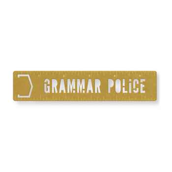 Paperback Grammar Police Metal Bookmark Stencil Book