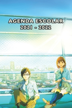 Paperback Agenda Escolar 2021 - 2022: Agenda escolar 2021 - 2022 (1 día por página) y planificador mensual para alumnos y estudiantes - Tapa para chicas y c [Spanish] Book