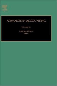 Hardcover Advances in Accounting: Volume 21 Book