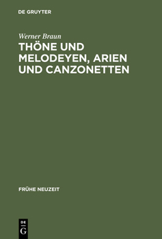 Hardcover Thöne und Melodeyen, Arien und Canzonetten [German] Book