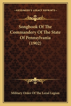 Songbook Of The Commandery Of The State Of Pennsylvania