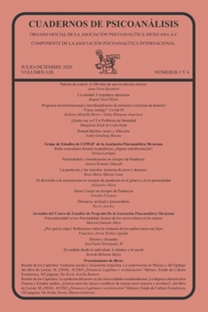 Paperback Cuadernos de Psicoanálisis, Volumen LIII, Julio-Diciembre 2020, Números 3 Y 4 [Spanish] Book