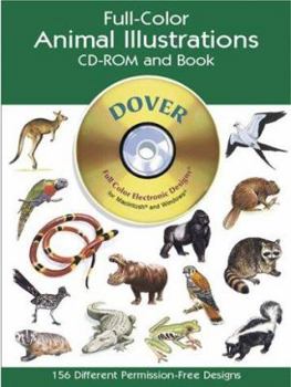 Paperback Full-Color Animal Illustrations CD-ROM and Book