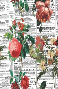 Dot Grid Journal Notebook: Floral Newsprint Flowers | Bullet Planner Book | Dotted Grid | 5.5 X 8.5" 120 Pg | DIY Weekly Spread | Organizer | Habit Tracker| Gift Creatives