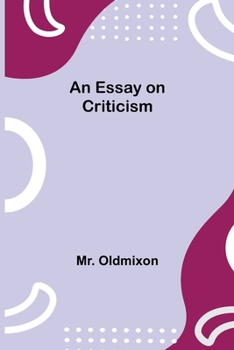 Paperback An Essay on Criticism Book