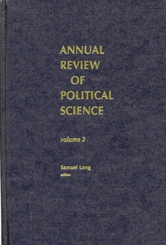 Hardcover Annual Review of Political Science, Volume 2 Book