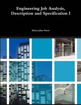 Paperback Engineering Job Analysis, Description and Specification I Book