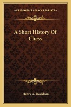 Paperback A Short History Of Chess Book