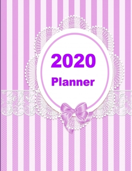 2020 Planner: Weekly Monthly Calendar Organiser (with Pink Striped cover)