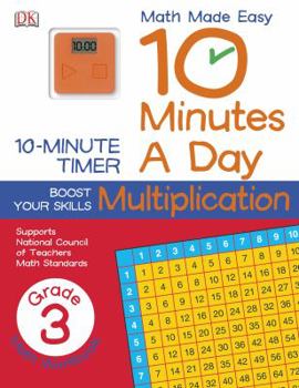 Paperback 10 Minutes a Day: Multiplication, Third Grade: Supports National Council of Teachers Math Standards [With Timer] Book