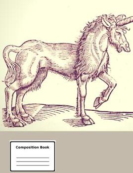 Paperback Unicorn Composition Notebook Vintage Style, Wide Ruled 202 Pages 7_44x9_69 Book