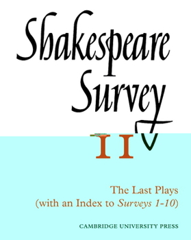 Shakespeare Survey With Index 1-10 (Volume 11)
