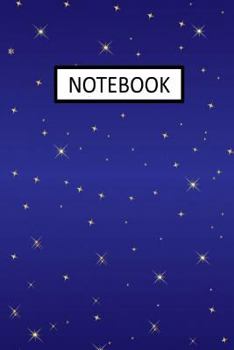 Paperback Notebook: Stars: Wide Ruled Notebook Book