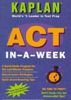 Paperback Kaplan ACT in - A - Week (1996 Edition) Book