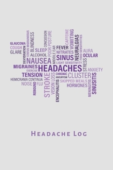 Headache Log: Book, diary, journal. Chronic migraine headache log sheet for children and adults to track daily, weekly and monthly head pain as it occurs.