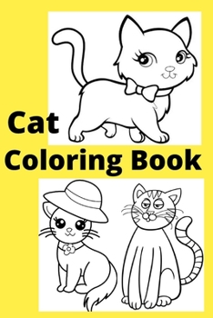 Paperback Cat Coloring Book: For Kids Ages 4-8 [Large Print] Book