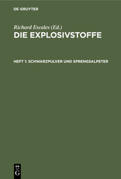 Hardcover Schwarzpulver Und Sprengsalpeter [German] Book