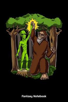 Paperback Fantasy Notebook: Alien Bigfoot High Five Notebook Book