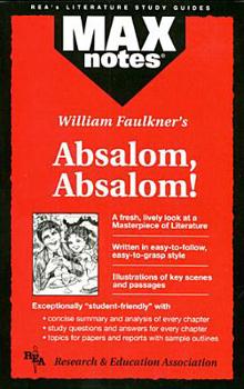 Paperback Absalom, Absalom! (Maxnotes Literature Guides) Book