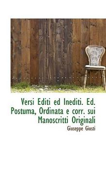 Paperback Versi Editi Ed Inediti. Ed. Postuma, Ordinata E Corr. Sui Manoscritti Originali Book