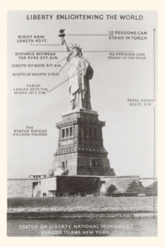 Paperback Vintage Journal Diagram of Statue of Liberty Book