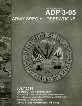 Paperback Army Doctrine Publication ADP 3-05 Army Special Operations July 2019 Book