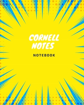 Cornell Notes Notebook: Blank line journal for high school, college, university student , men , Women , size 8X10 inches ,150 pages , Lecture, Note ... , awesome cover, yellow , comic , style