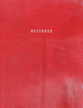 Notebook: Red Leather Style 150 Legal College-Ruled Pages Letter Size (8.5 X 11) - A4 Size