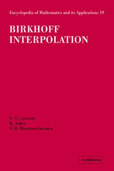 Hardcover Birkhoff Interpolation Book