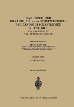 Paperback Stoffwechsel Der Landwirtschaftlichen Nutztiere: Einschliesslich Der Ernährung Und Des Stoffwechsels Der Fische Und Bienen [German] Book