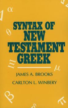 Paperback Syntax of New Testament Greek Book